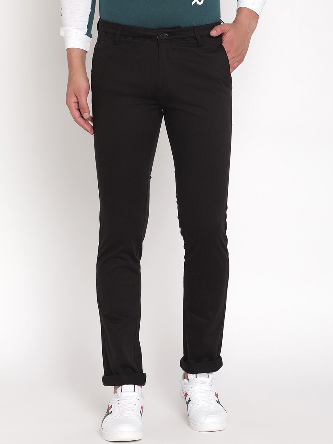 

Octave Men Black Trousers
