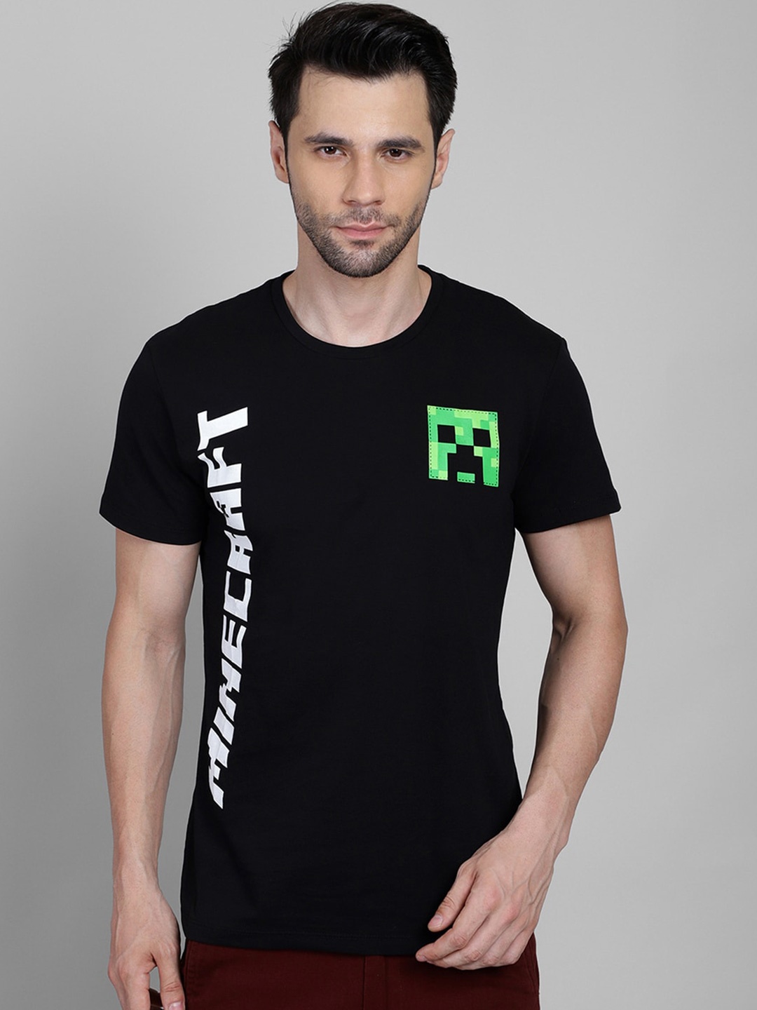 

Free Authority Men Black & White Minecraft T-shirt