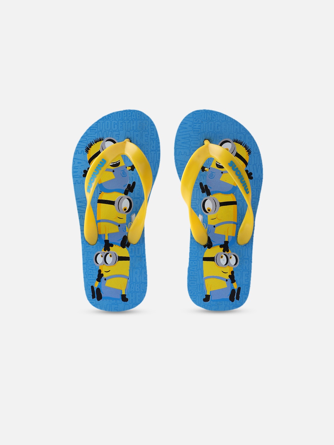 

Kids Ville Boys Blue & Yellow Minions Printed Room Slippers