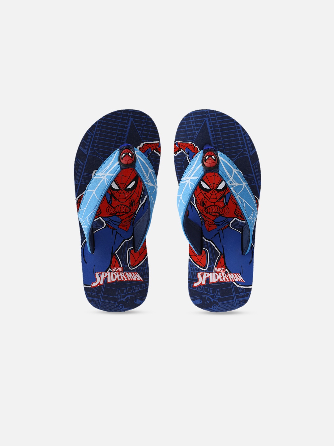 

Kids Ville Boys Navy Blue & White Spiderman Printed Slip-On