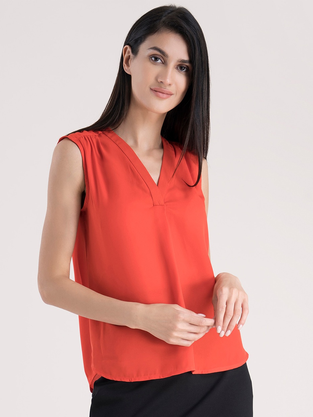 

FableStreet Orange Regular Top