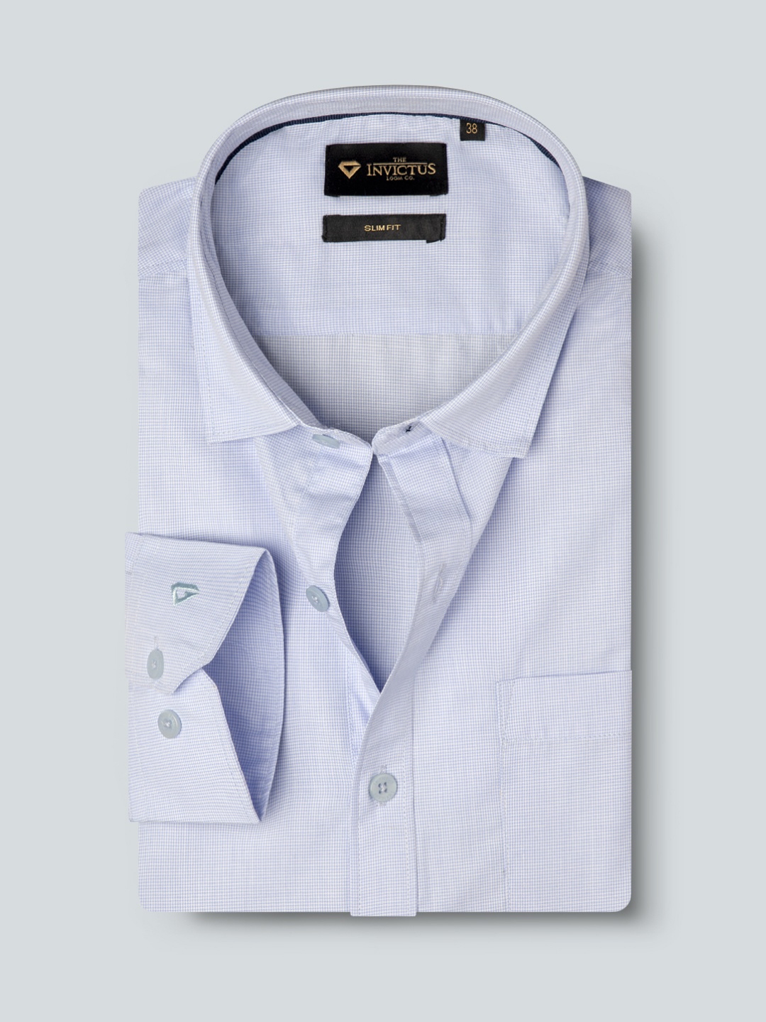 

INVICTUS Men Blue Slim Fit Opaque Formal Shirt
