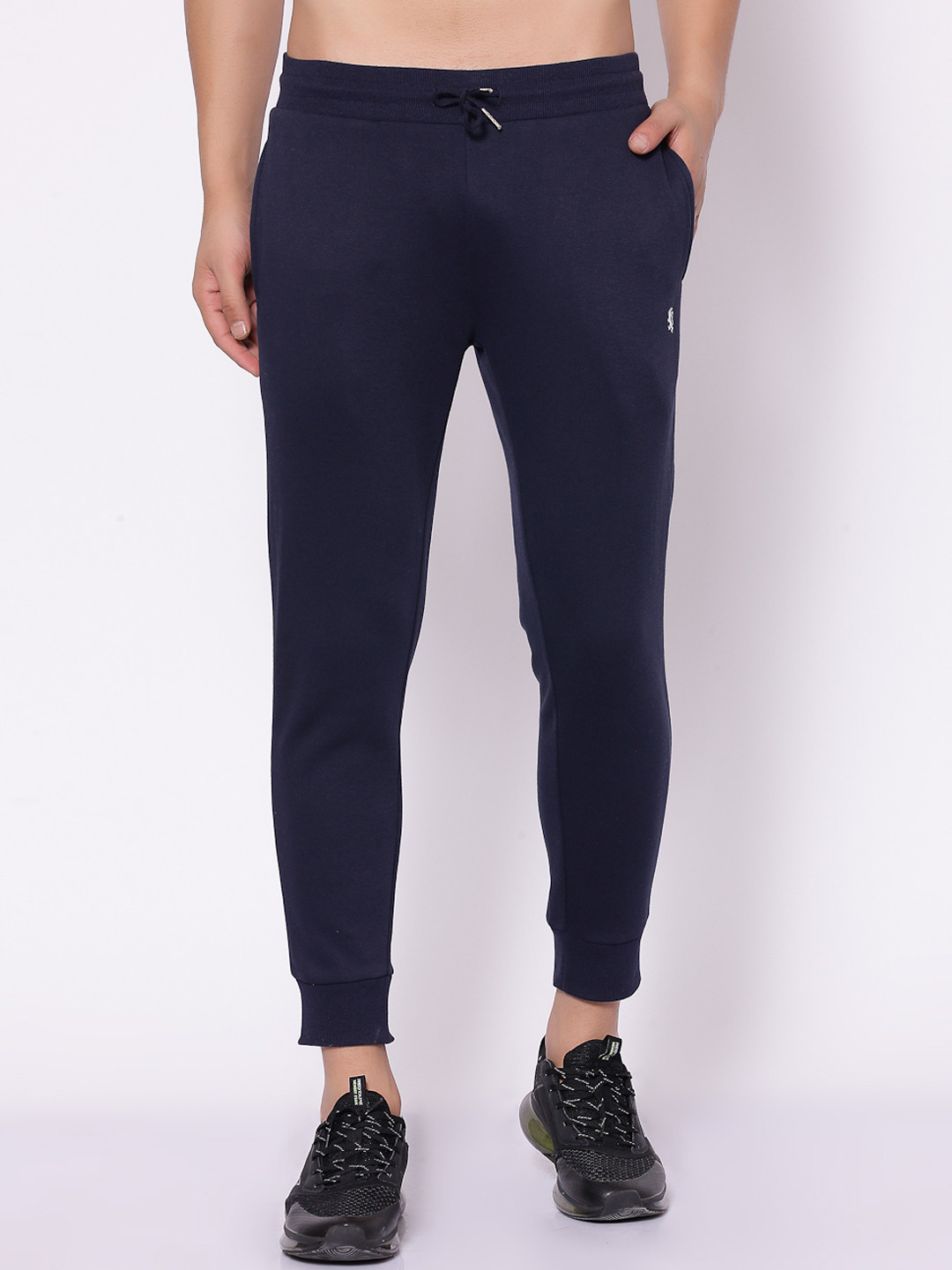

Red Tape Men Navy Blue Solid Straight Fit Joggers