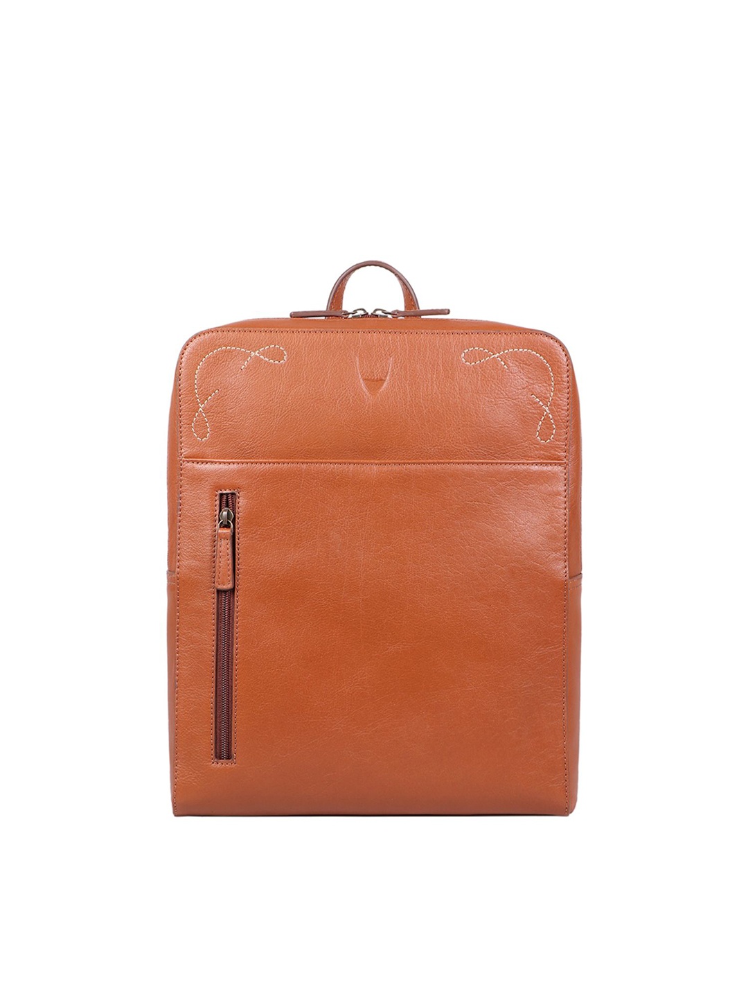 

Hidesign Men Tan Textured :Leather Backpack