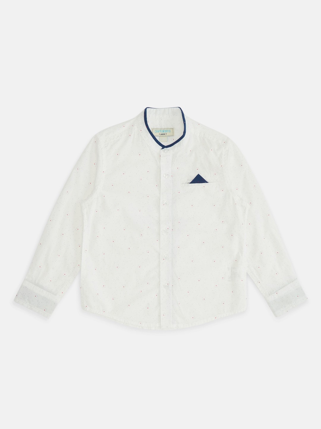 

Pantaloons Junior Boys White Opaque Printed Casual Shirt