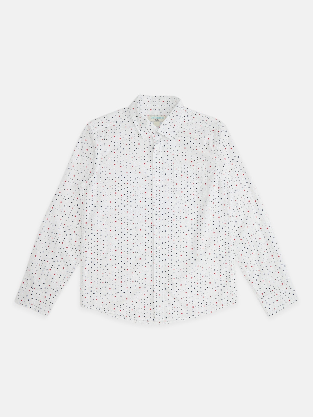 

Pantaloons Junior Boys White Opaque Printed Casual Shirt