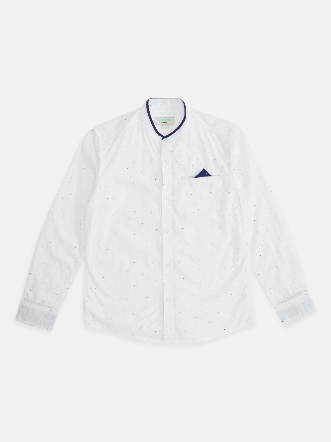 

Pantaloons Junior Boys White Opaque Printed Casual Shirt