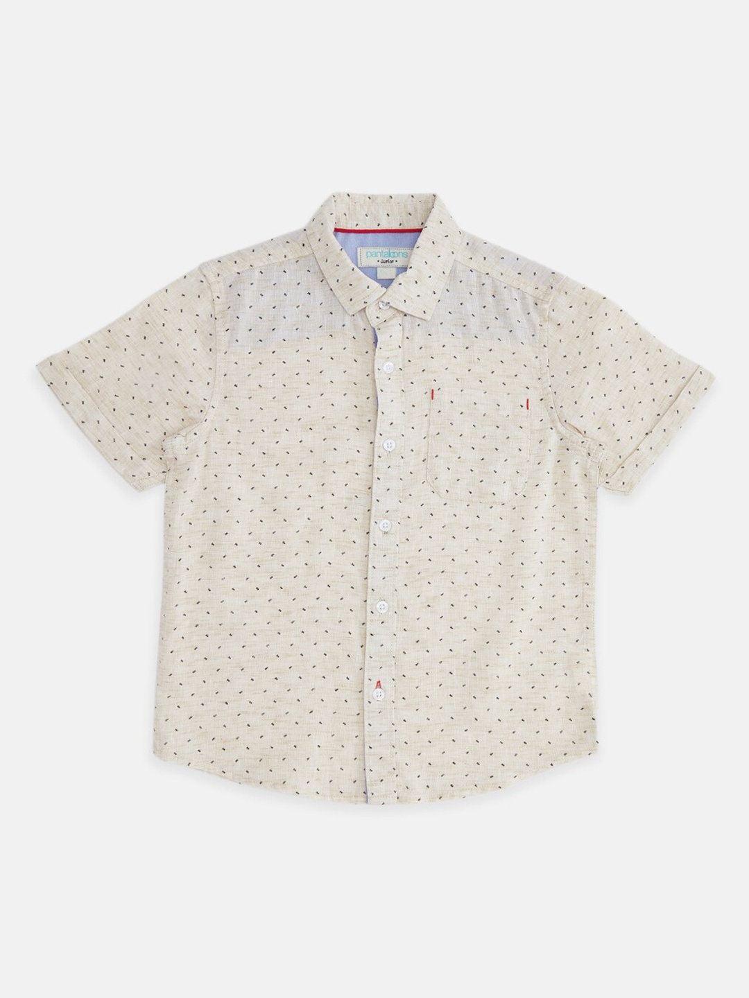 

Pantaloons Junior Boys Beige Printed Casual Shirt