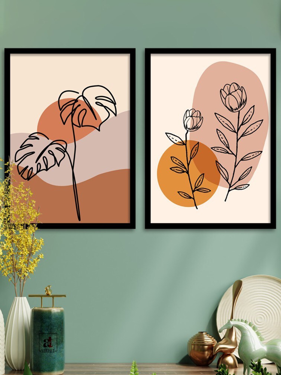 Art Street Set Of 2 Multicoloured Framed Wall Arts, Multi