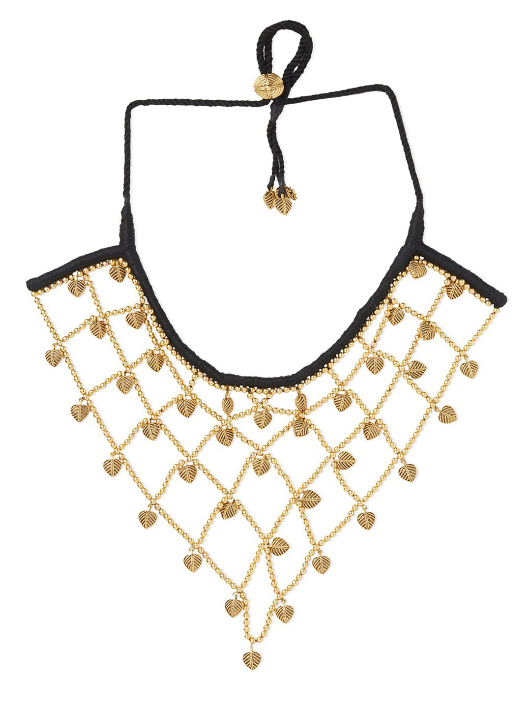 

Masaba Women Gold-Toned & Black Metal Handcrafted Necklace