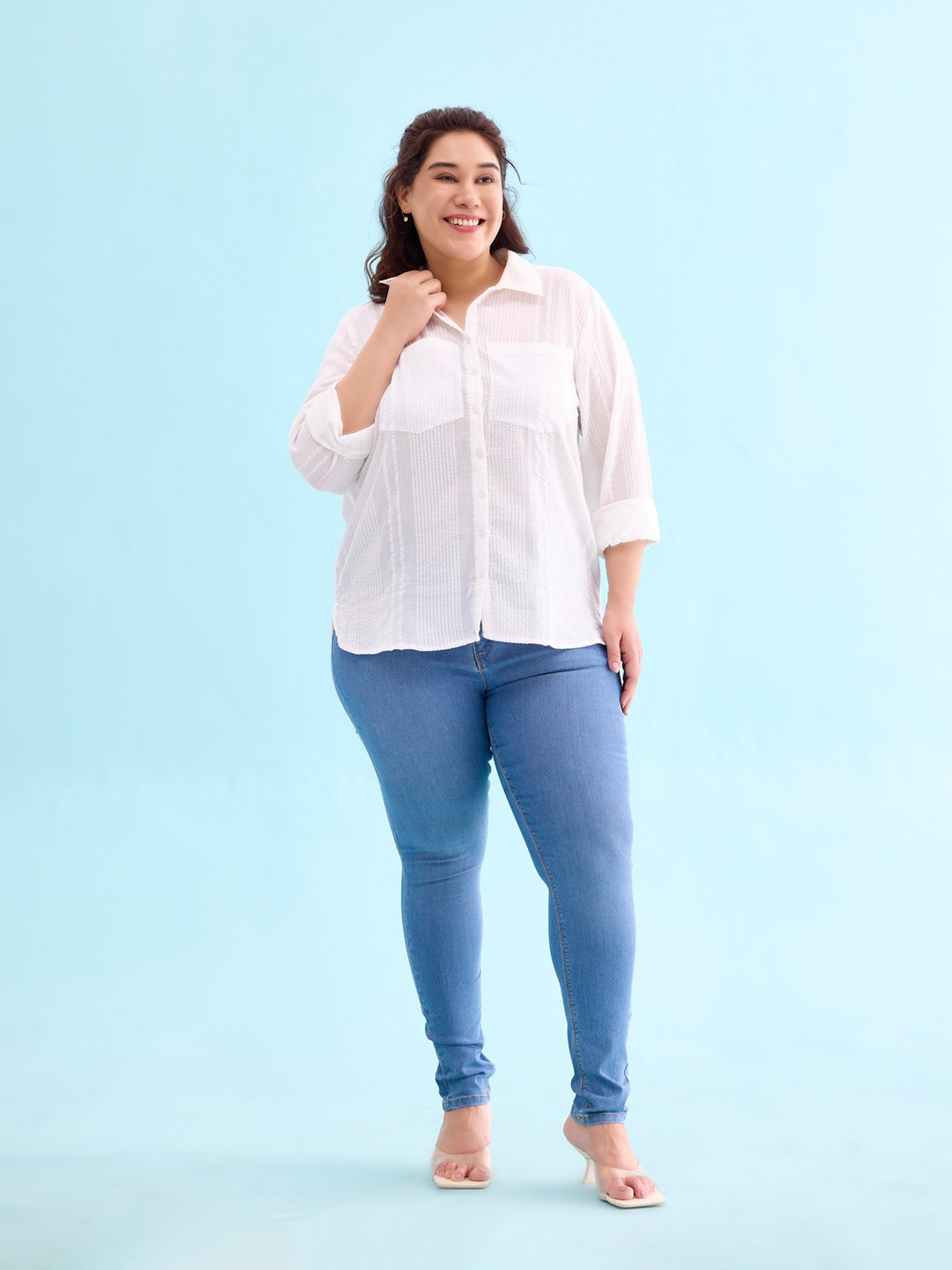 Go Colors Women Blue Skinny Fit Light Fade Jeans