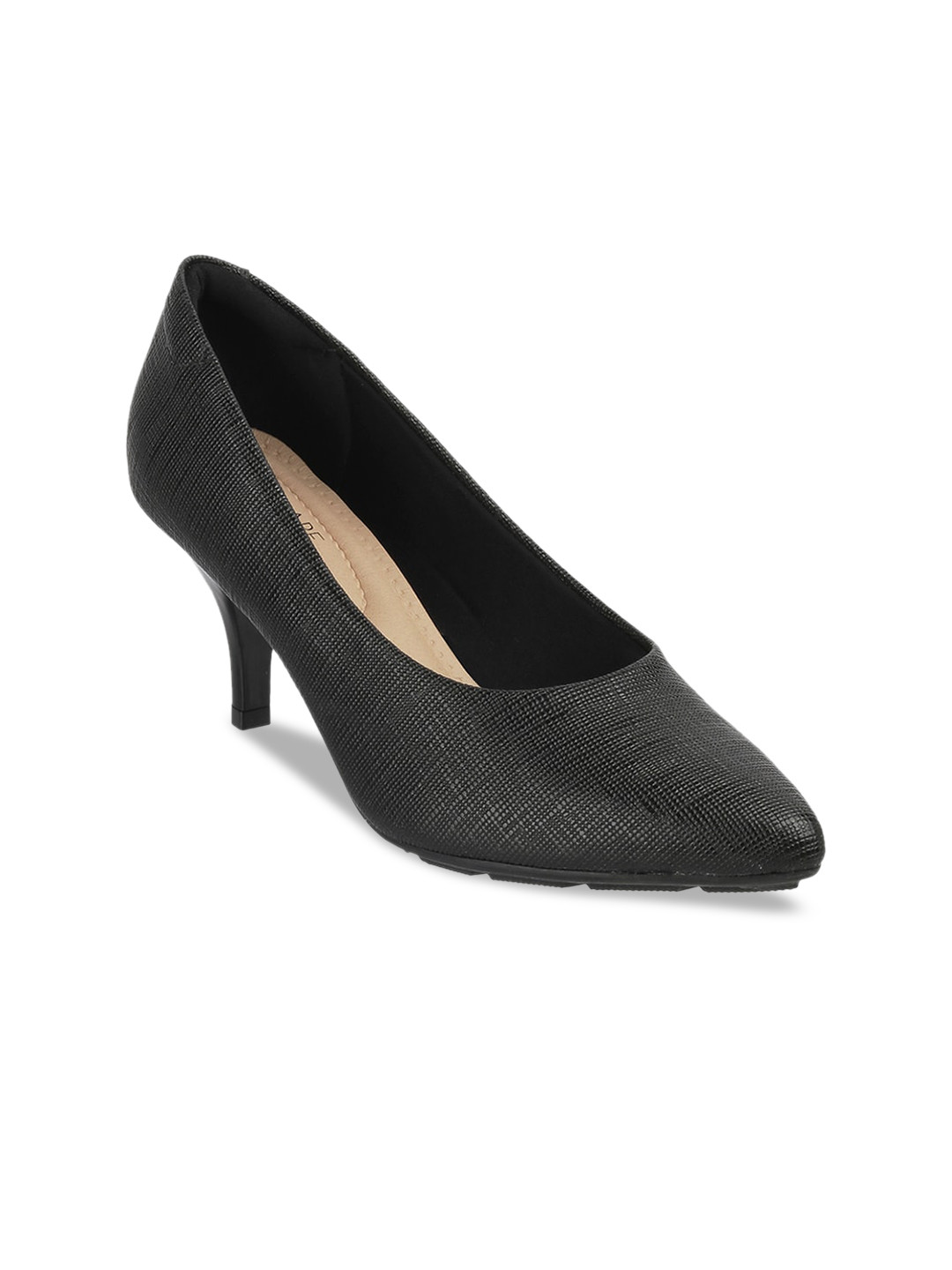 

MODARE Women Black Solid Pumps
