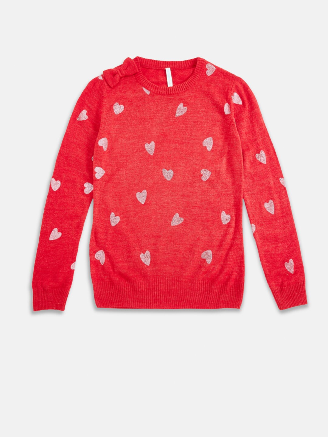

Pantaloons Junior Girls Red Printed Sweater