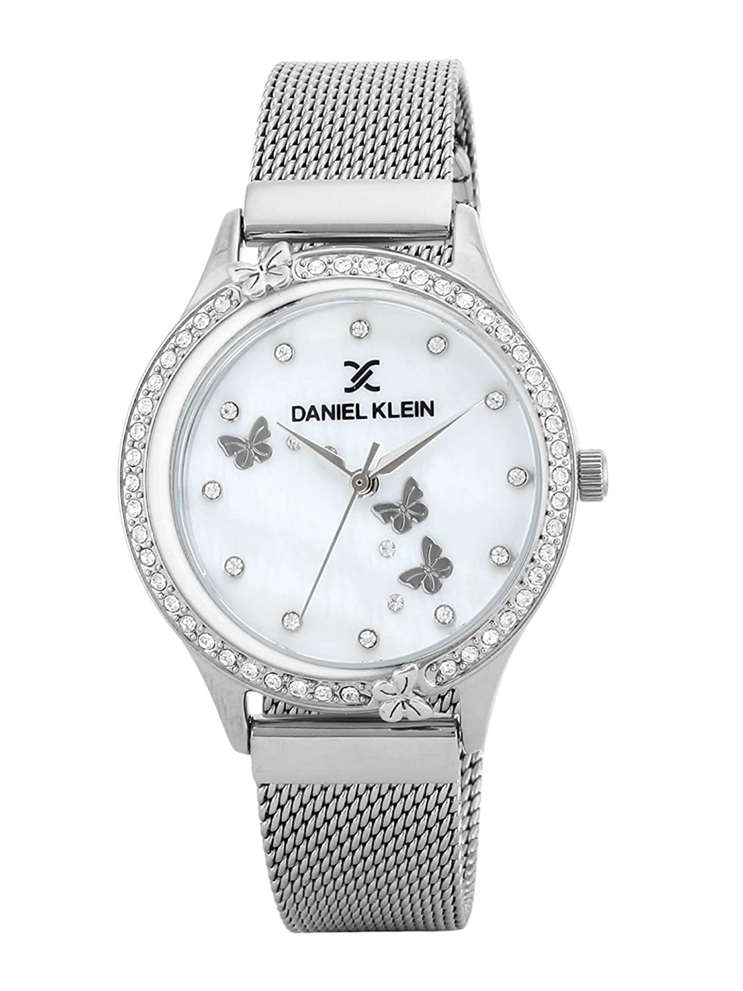 

Daniel Klein Women White Dial & Silver Toned Straps Analogue Watch DK.1.12295-1