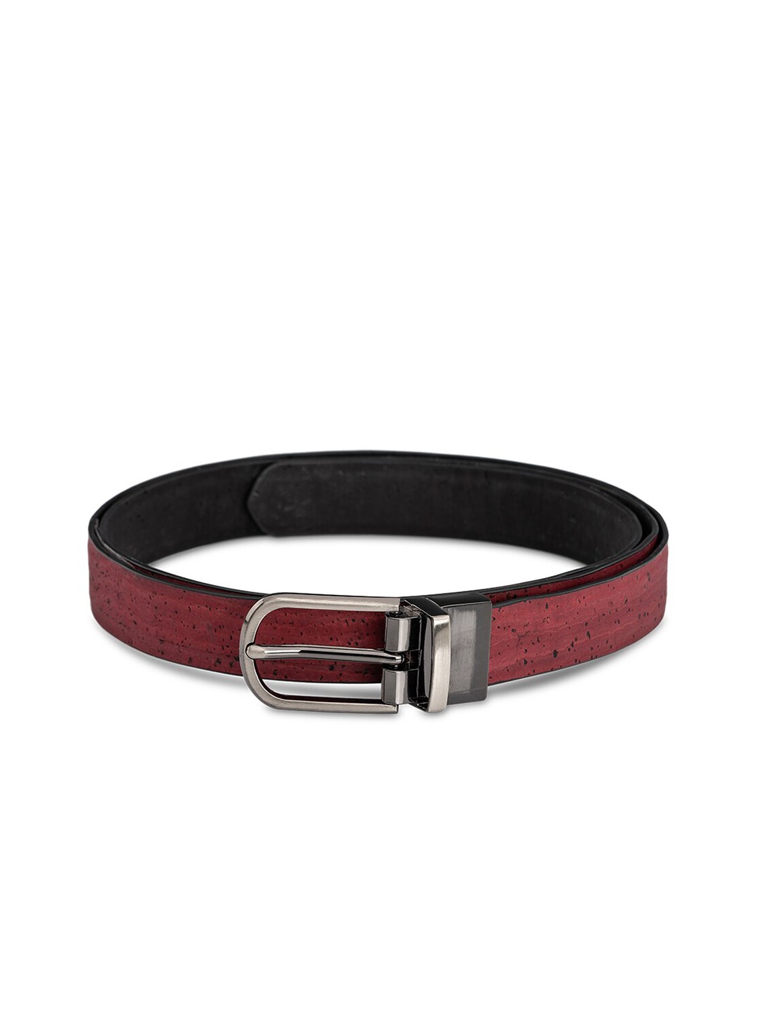 

Beej Women Maroon & Black Printed Reversible Belt