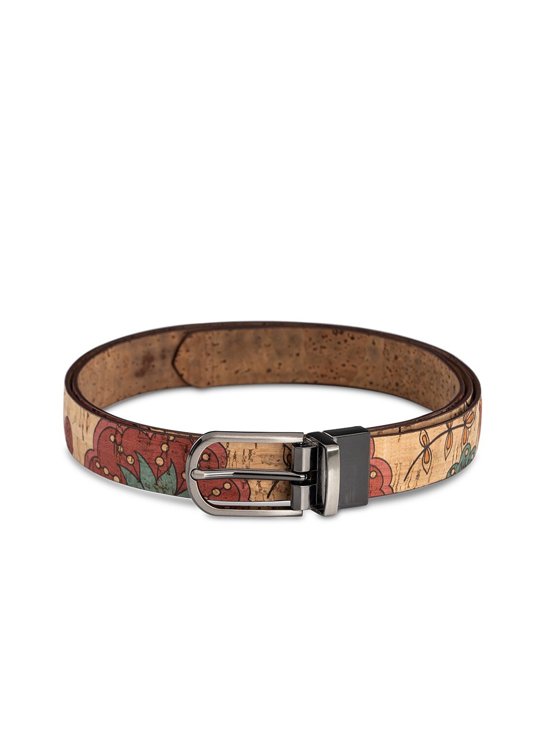 

Beej Women Beige Printed Cork Casual Belt