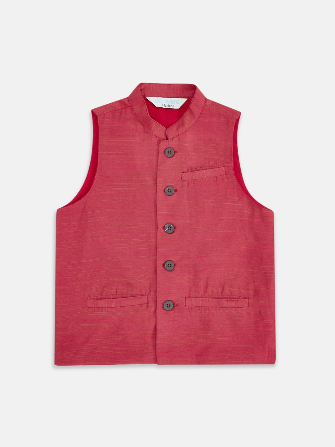 

indus route by Pantaloons Boys Red Solid Waistcoat
