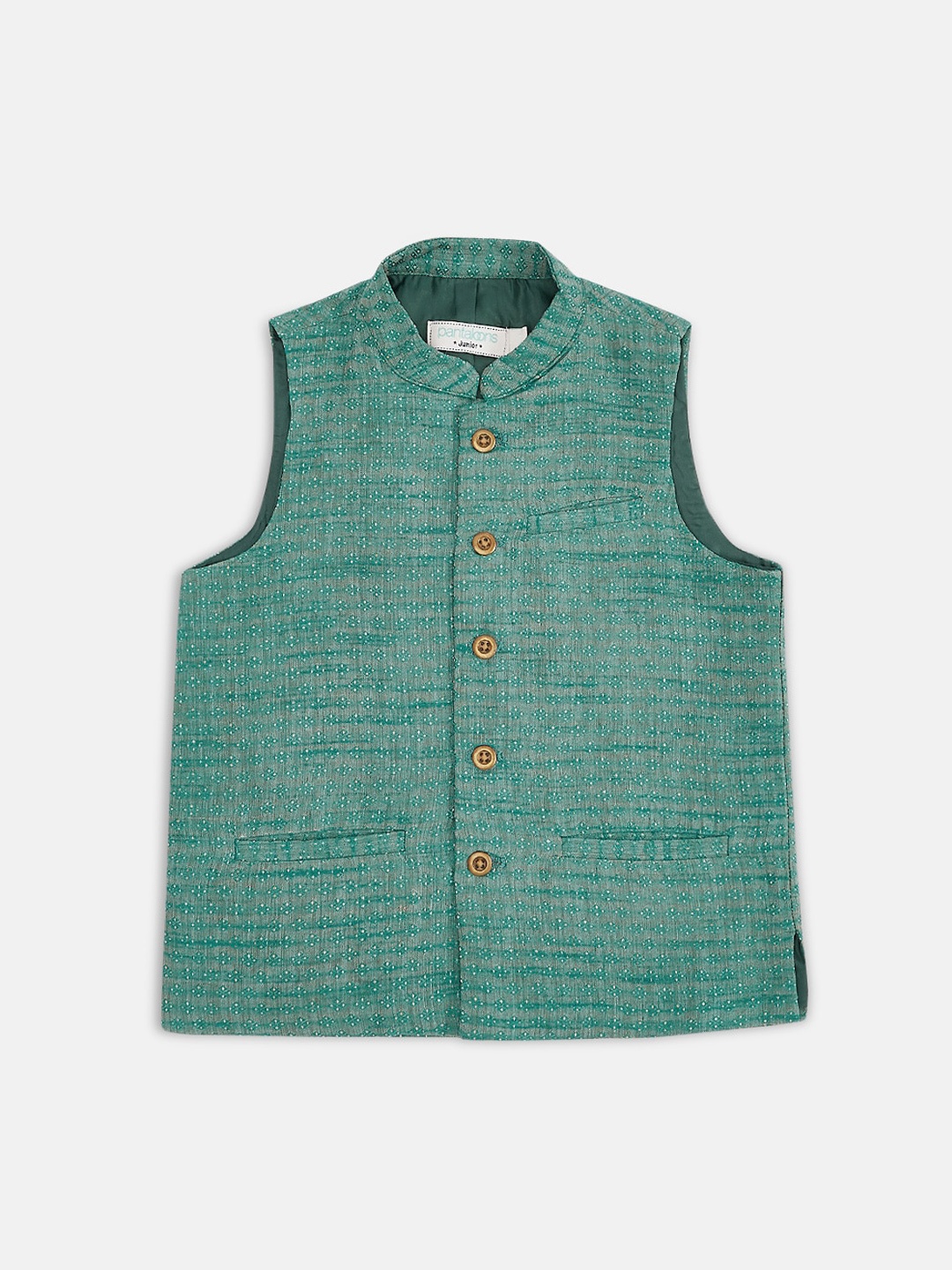 

Indus Route by Pantaloons Boys Teal Waistcoat