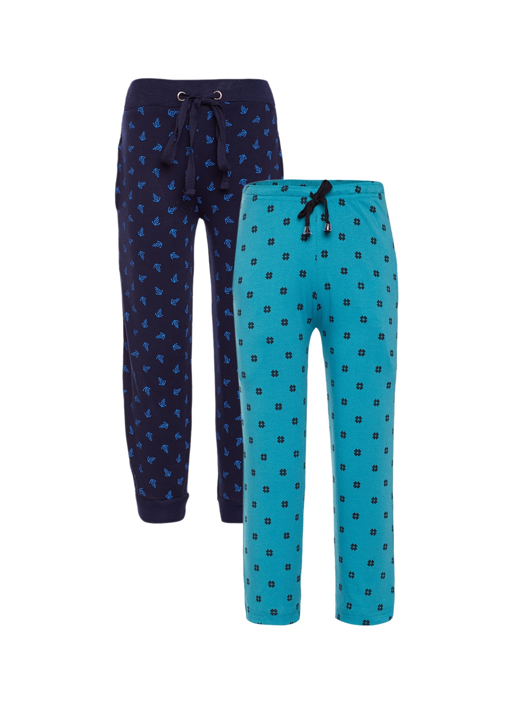 

VIMAL JONNEY Kids Set of 2 Printed Track Pants, Navy blue