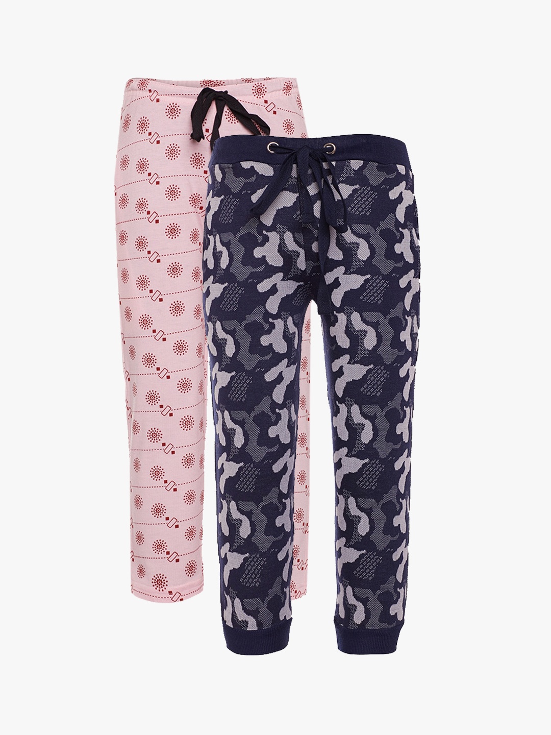 

MACK JONNEY Kids Set of 2 Printed Track Pants, Pink