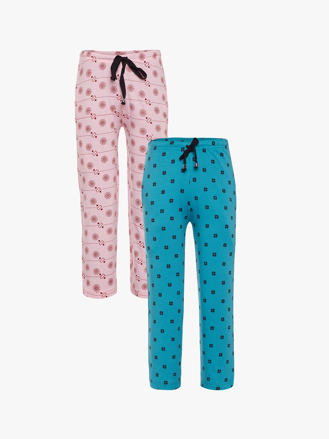 

VIMAL JONNEY Kids Set of 2 Printed Track Pants, Pink