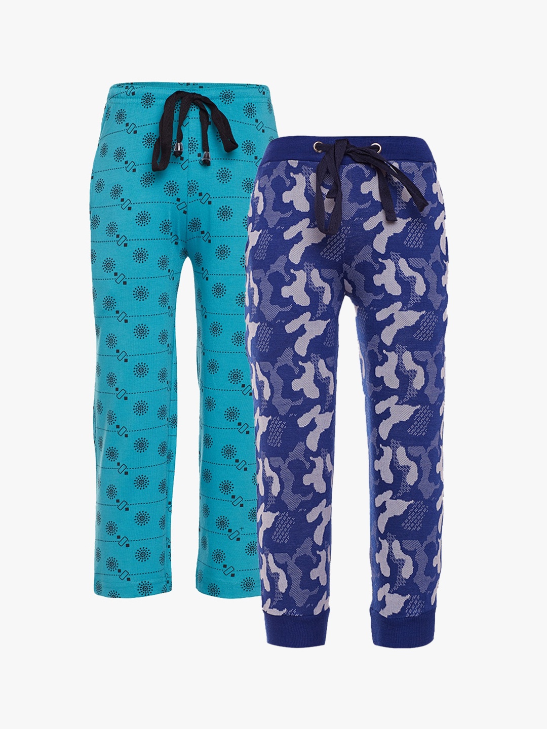

VIMAL JONNEY Kids Set of 2 Printed Track Pants, Blue