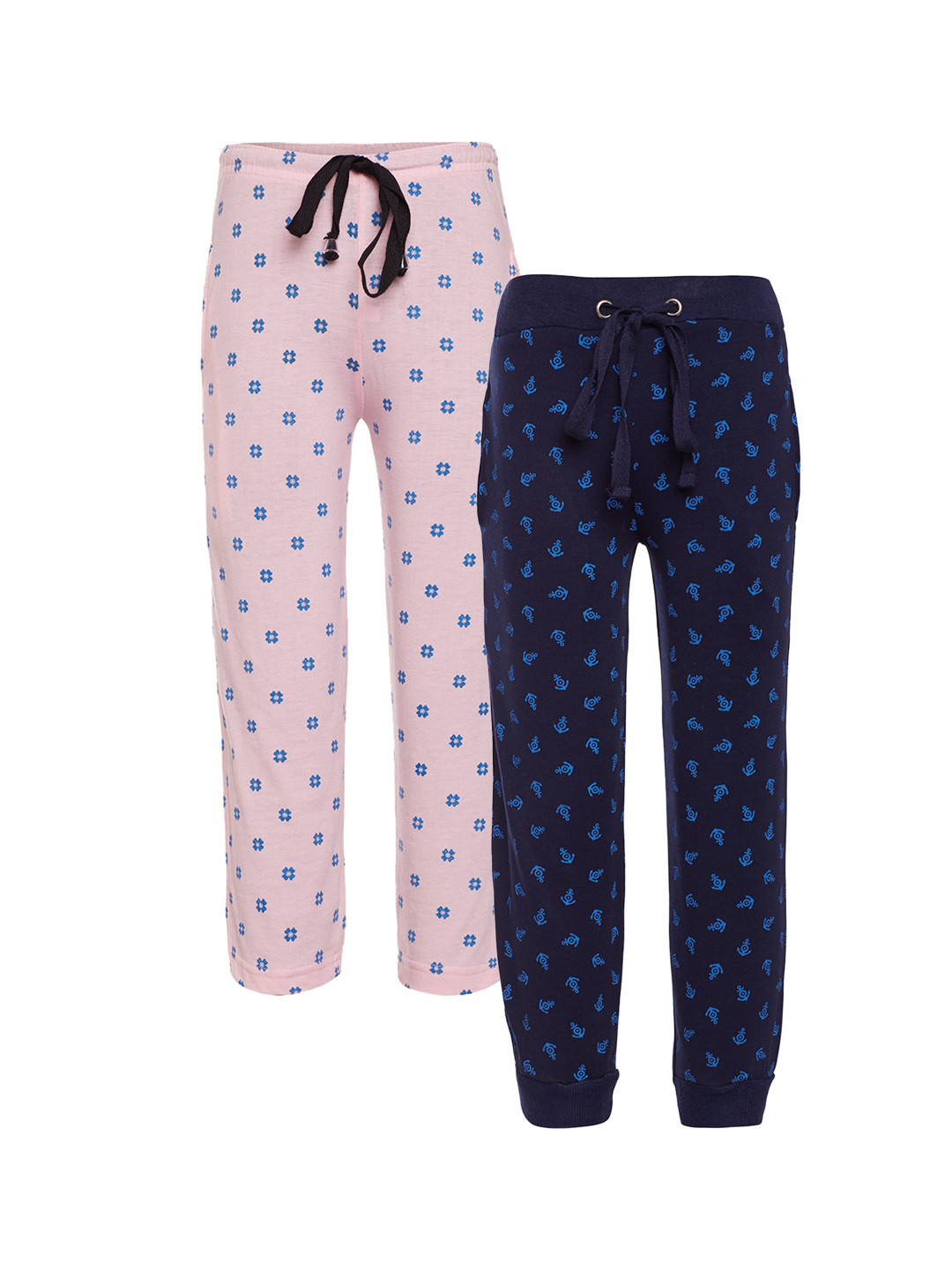 

VIMAL JONNEY Kids Set of 2 Printed Track Pants, Pink