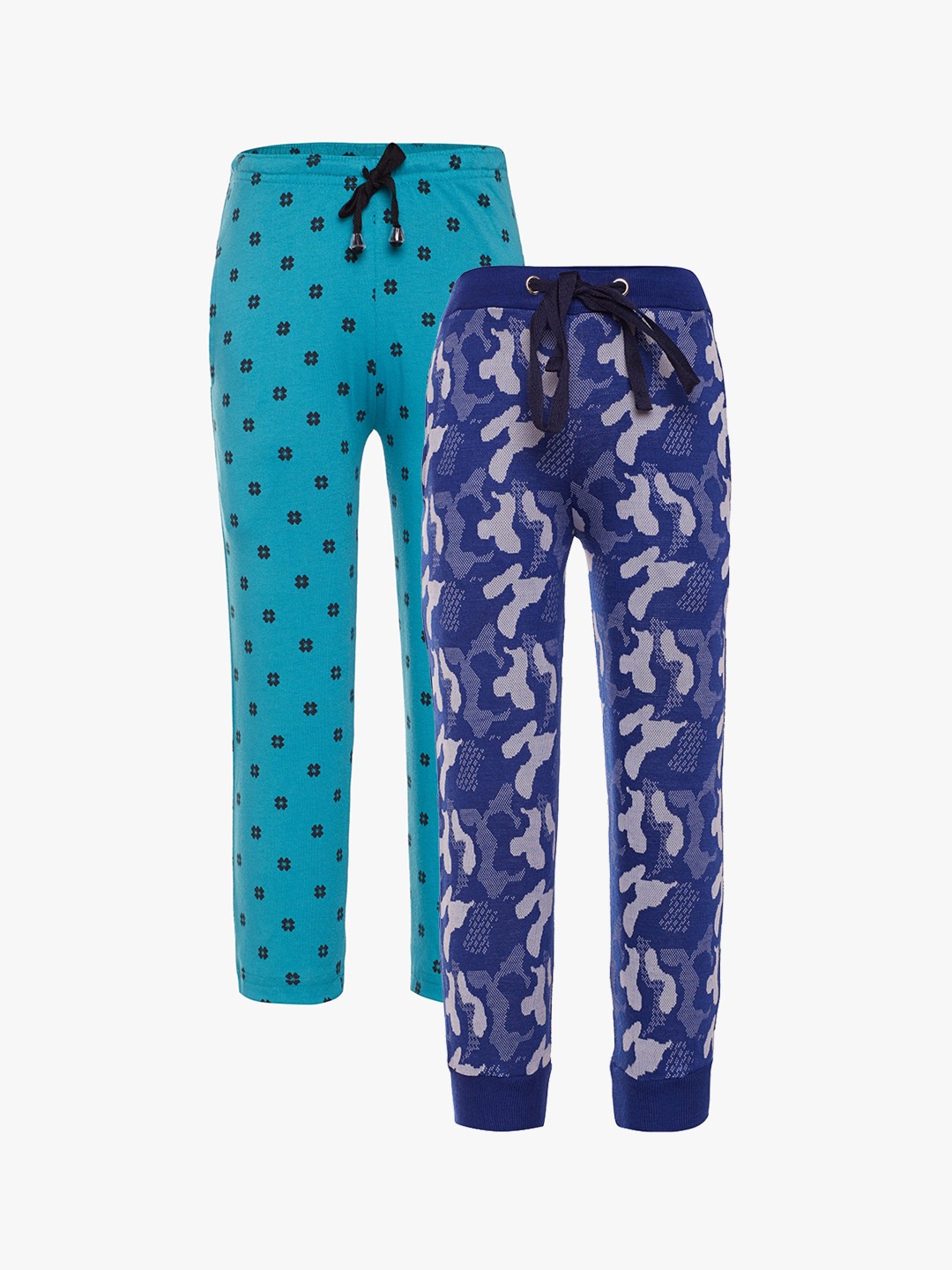 

VIMAL JONNEY Kids Set of 2 Printed Track Pants, Blue