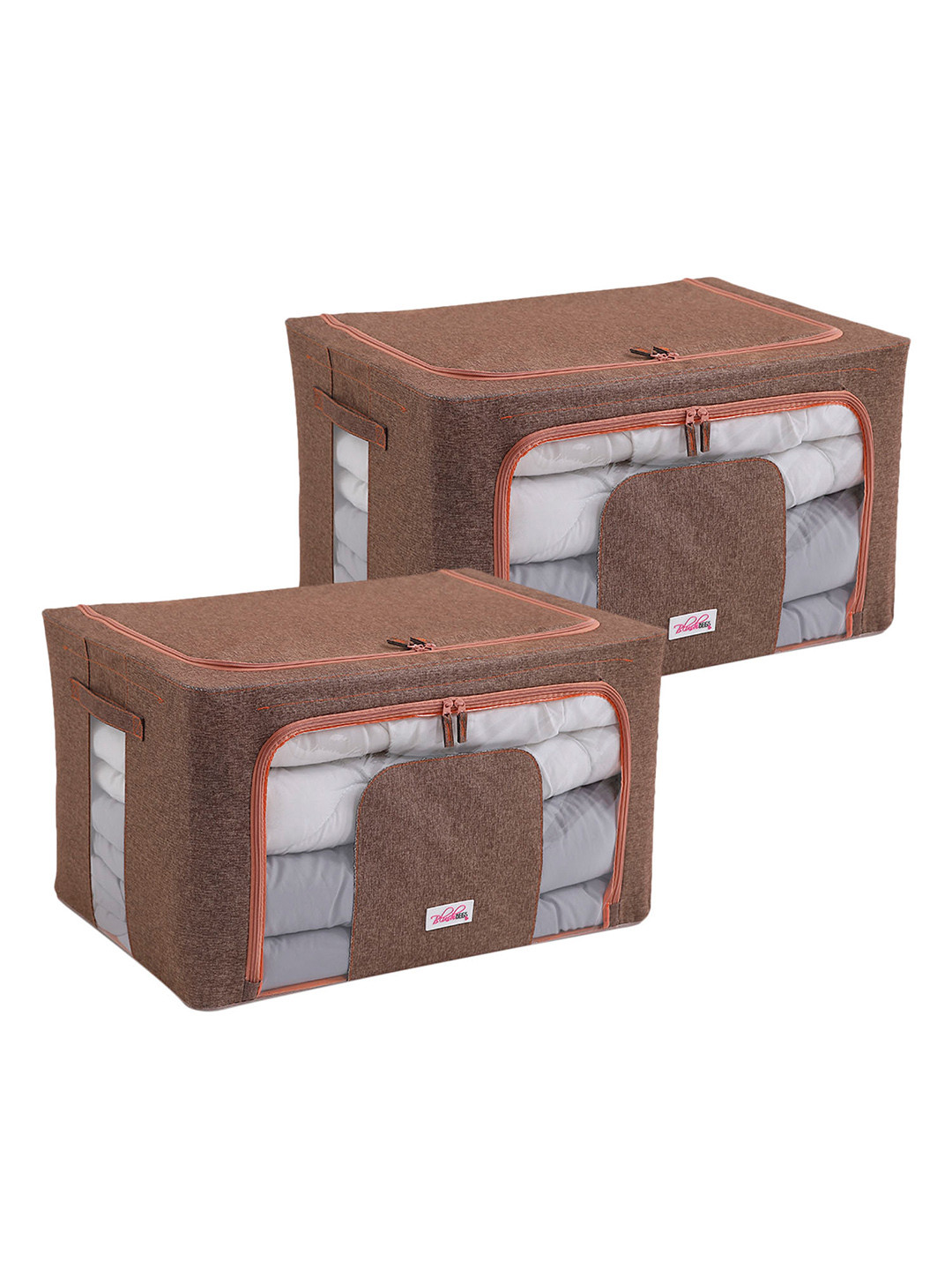 

BlushBees Set Of 2 Brown Solid Organisers