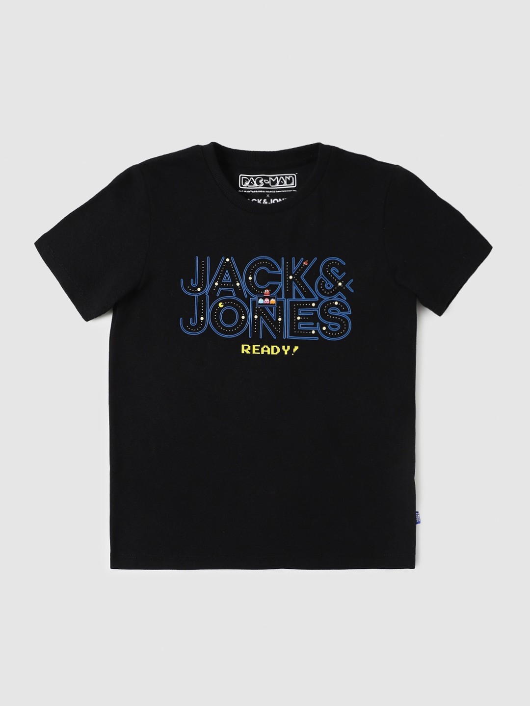 

Jack & Jones Boys Black & Blue Brand Logo Printed T-shirt