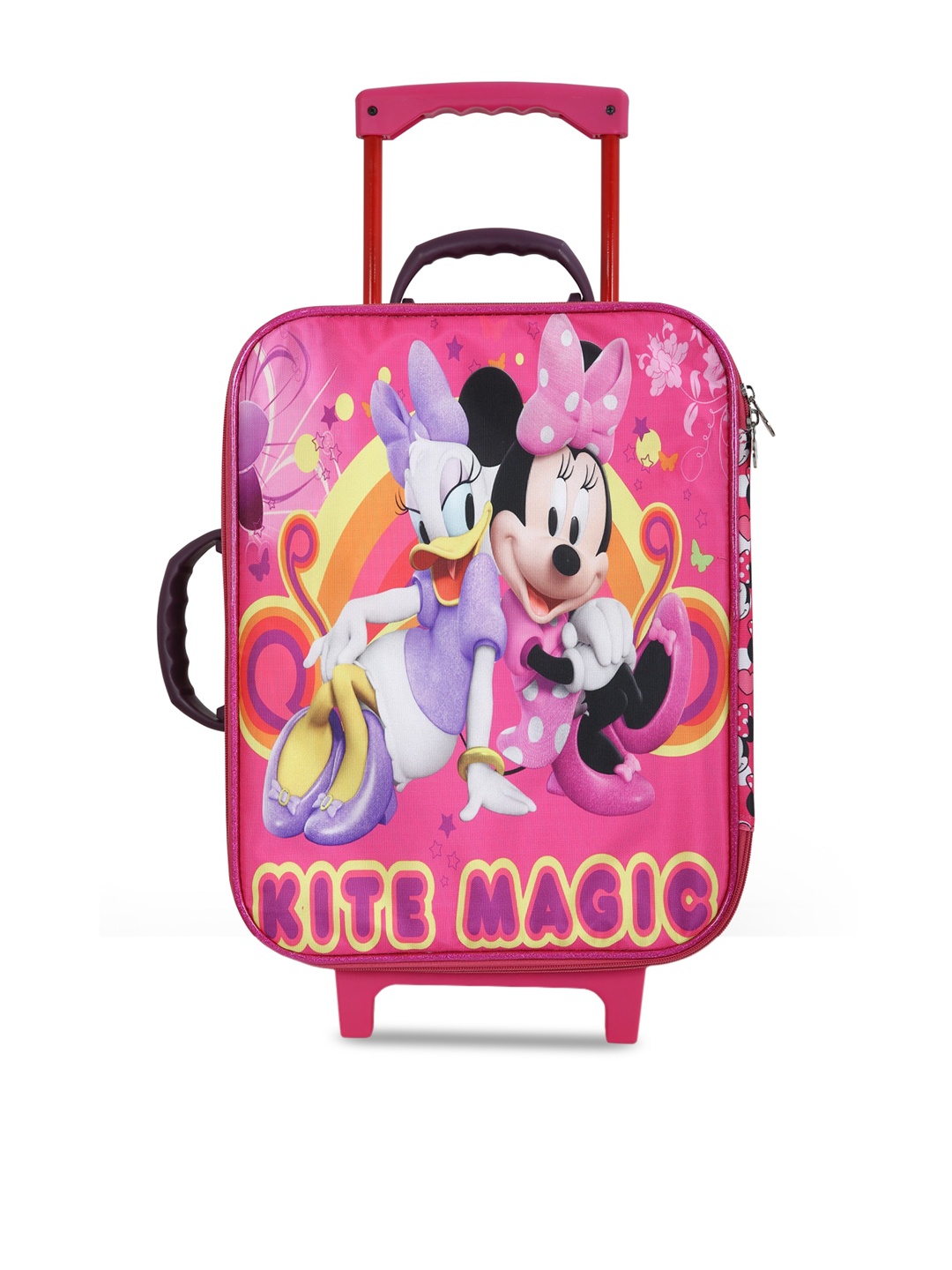 

Disney Kids Pink & Yellow Printed Soft-Sided Cabin Trolley Bag