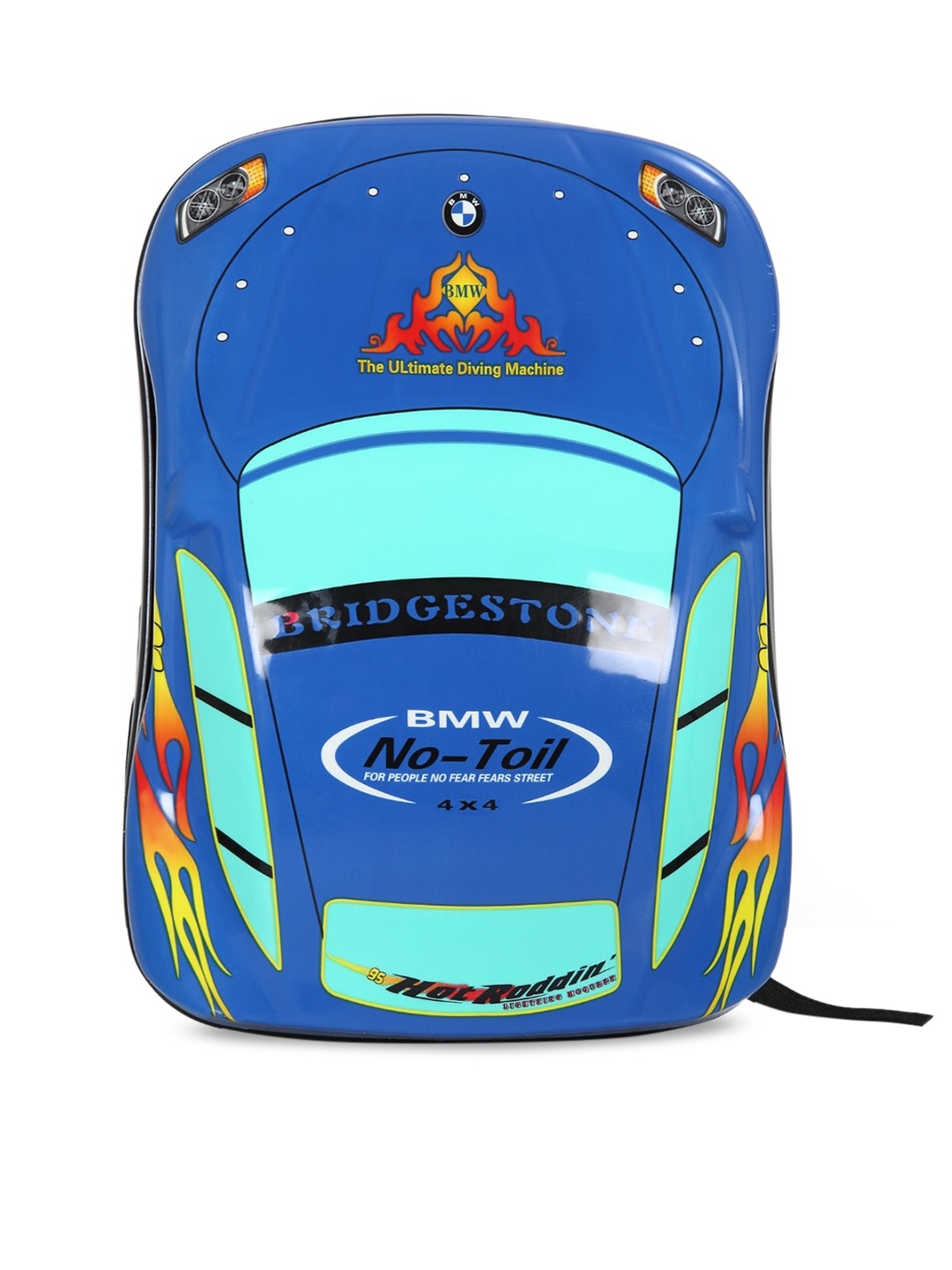 

Disney Kids Blue & Red Graphic Printed Car Backpack