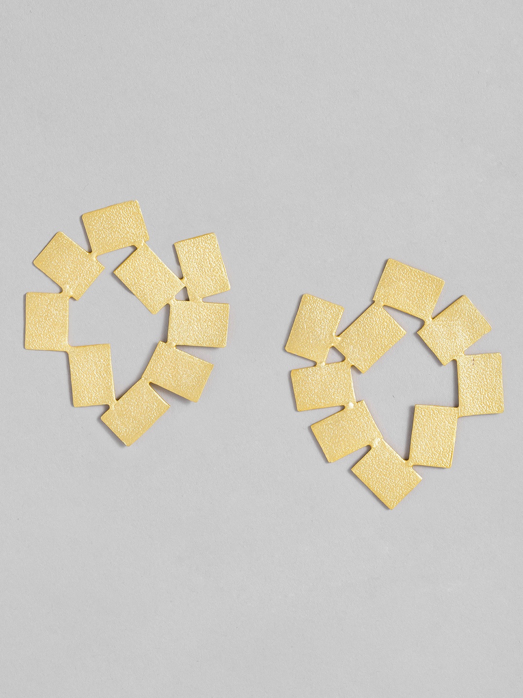 

MIDASKART Gold-Toned Contemporary Studs Earrings