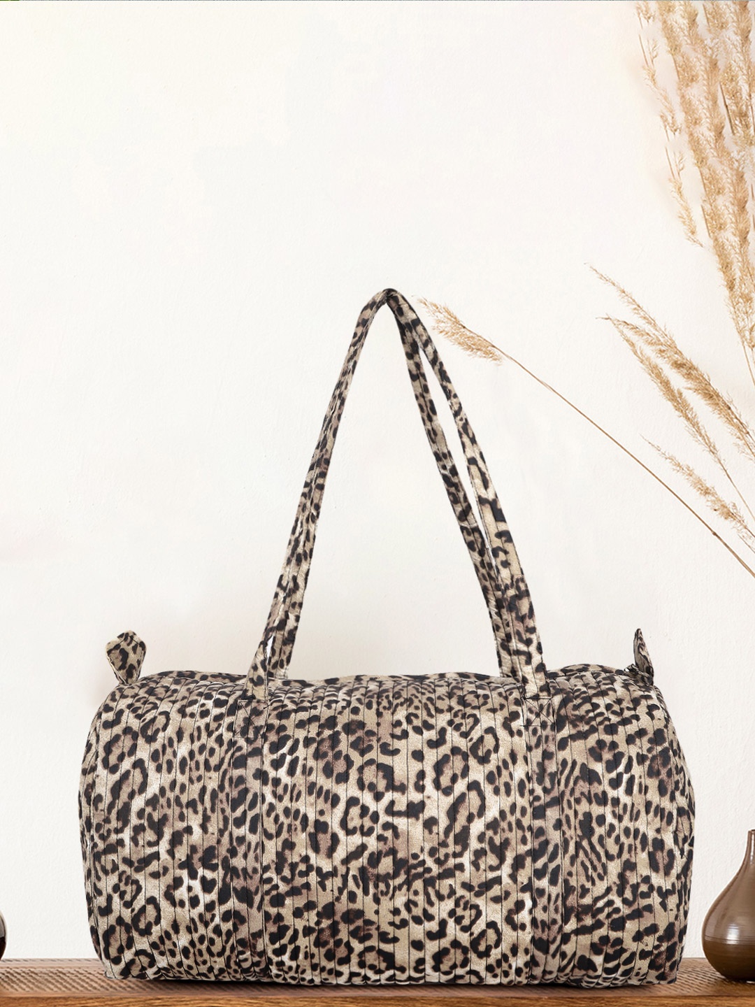 

Accessorize Brown Animal Printed Shoulder Weekender Bag