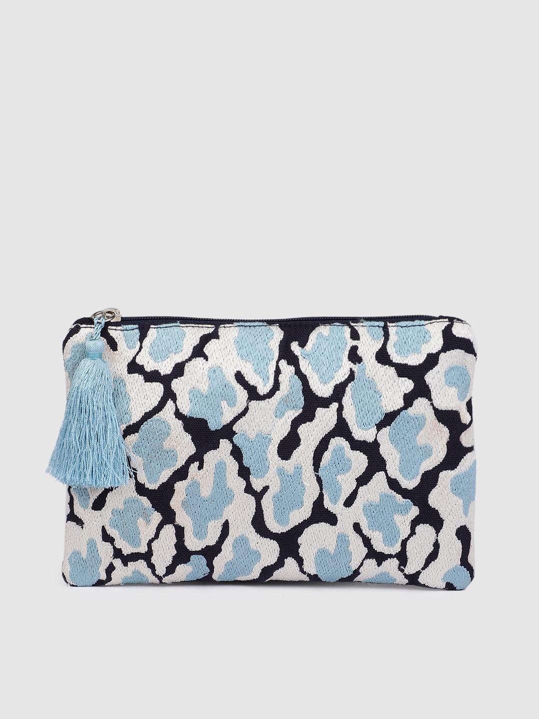 

Accessorize London Leopard Print Pouch, Blue