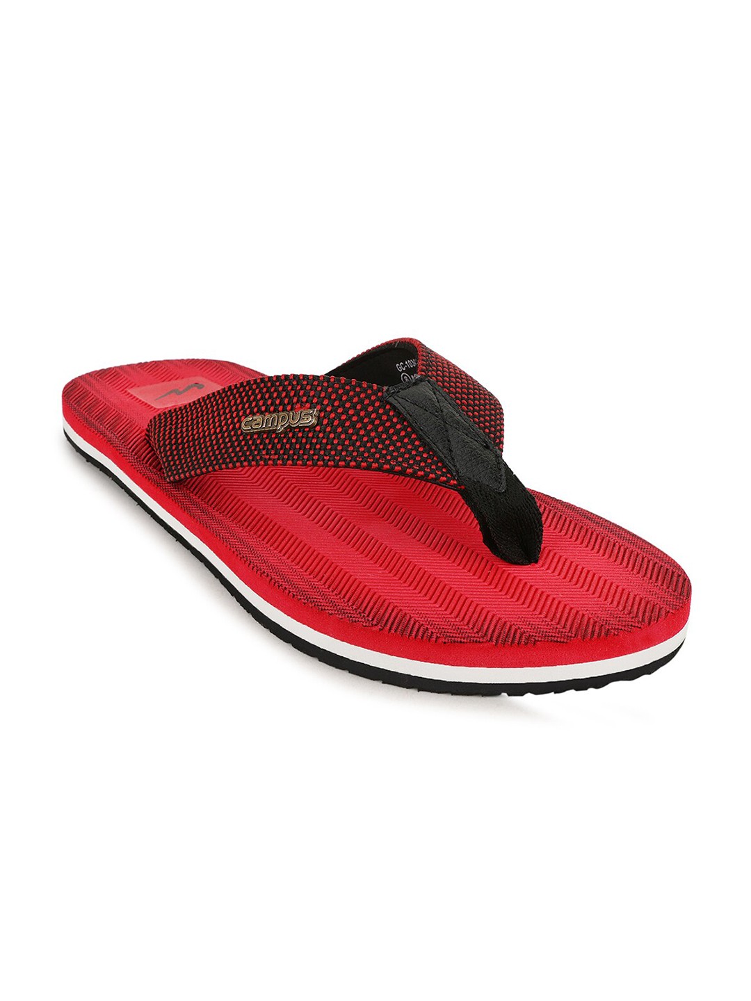 

Campus Men Red & Black Thong Flip-Flops