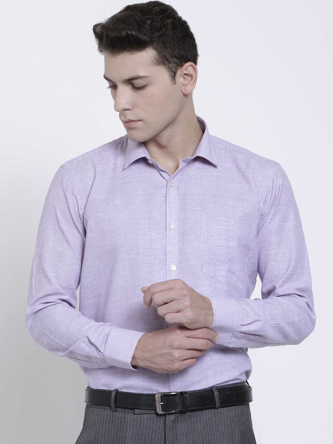 

RG DESIGNERS Men Purple Slim Fit Opaque Casual Shirt