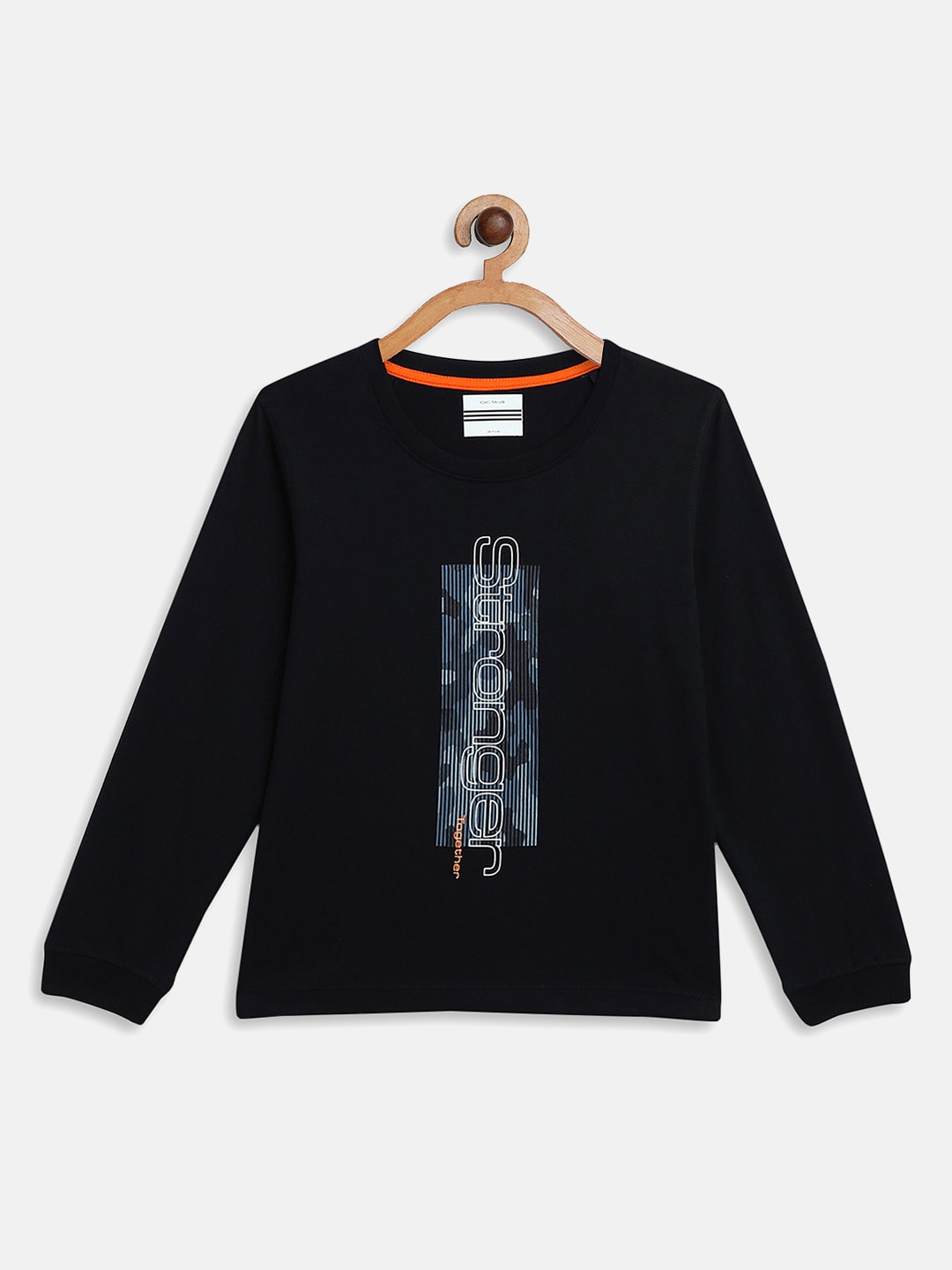 

Octave Boys Navy Blue Printed T-shirt