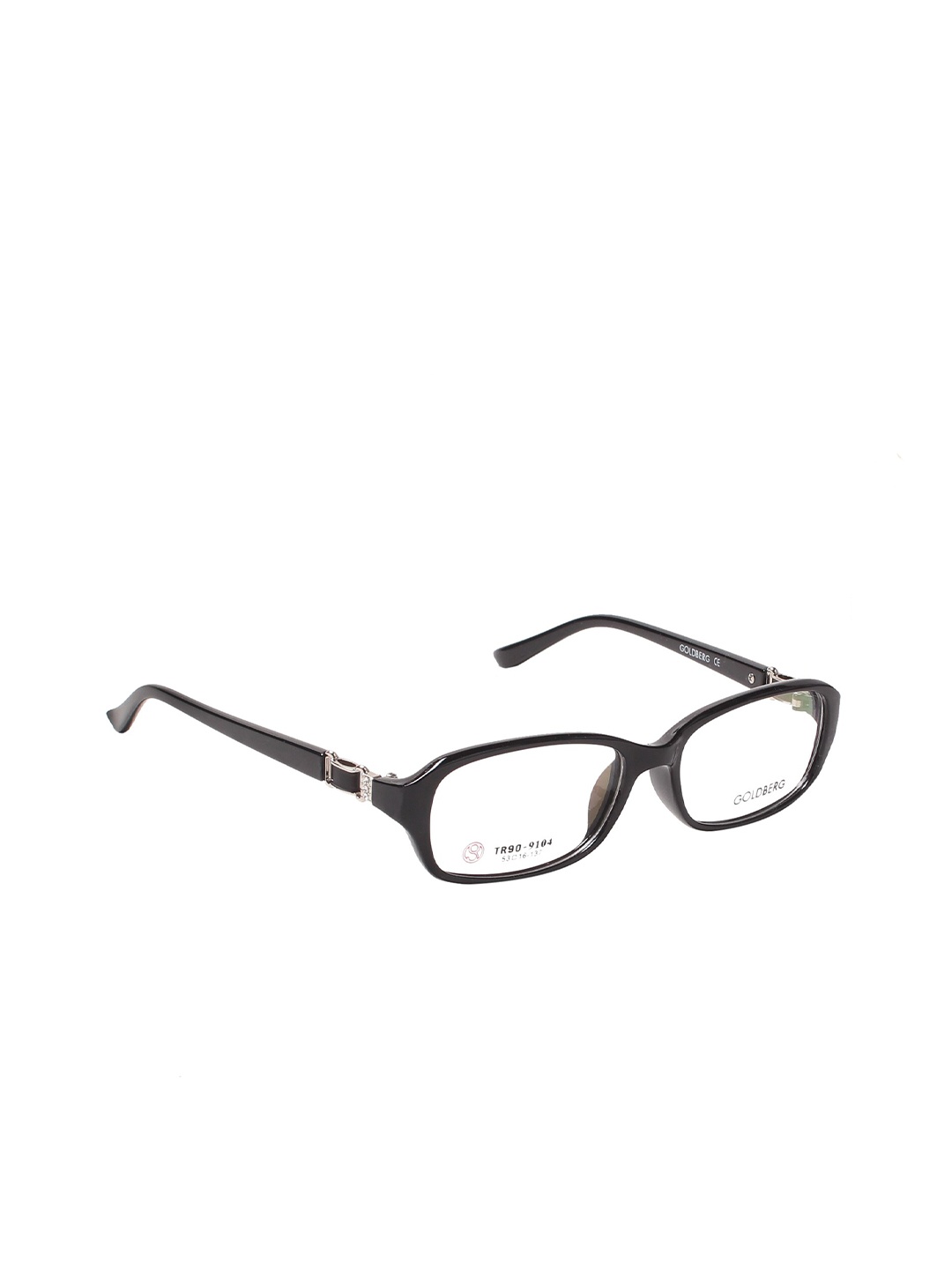 

Gold Berg Women Black & Silver-Toned Full Rim Rectangle Frames Eyeglasses