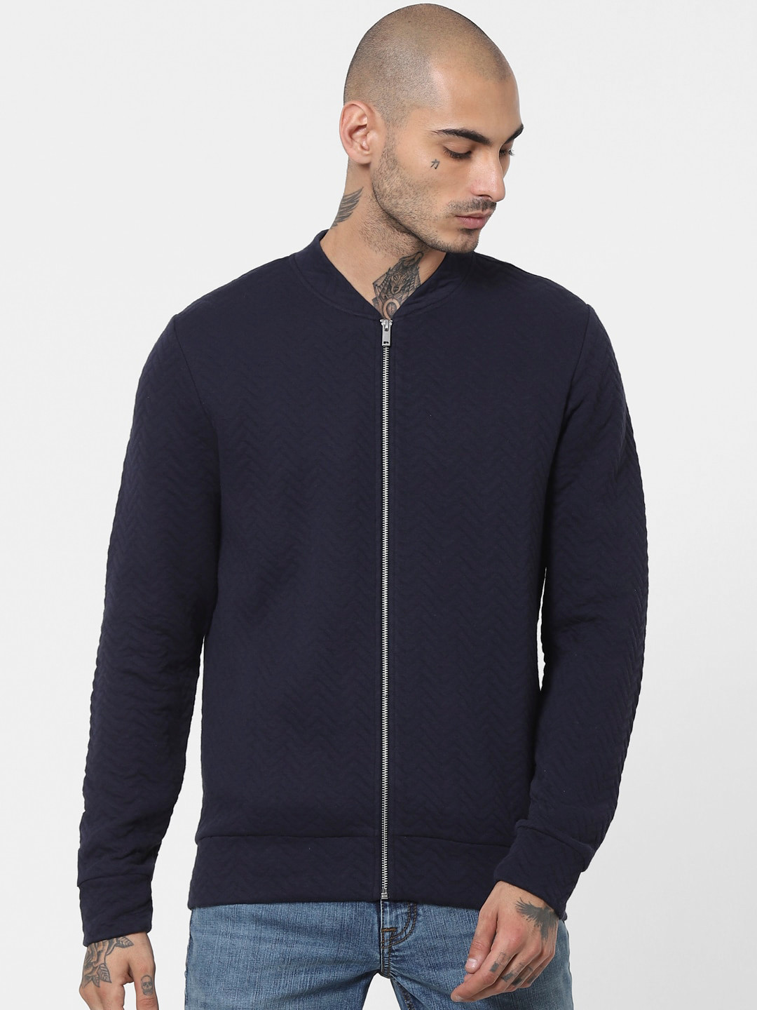 

Jack & Jones Men Blue Longline Tailored Jacket