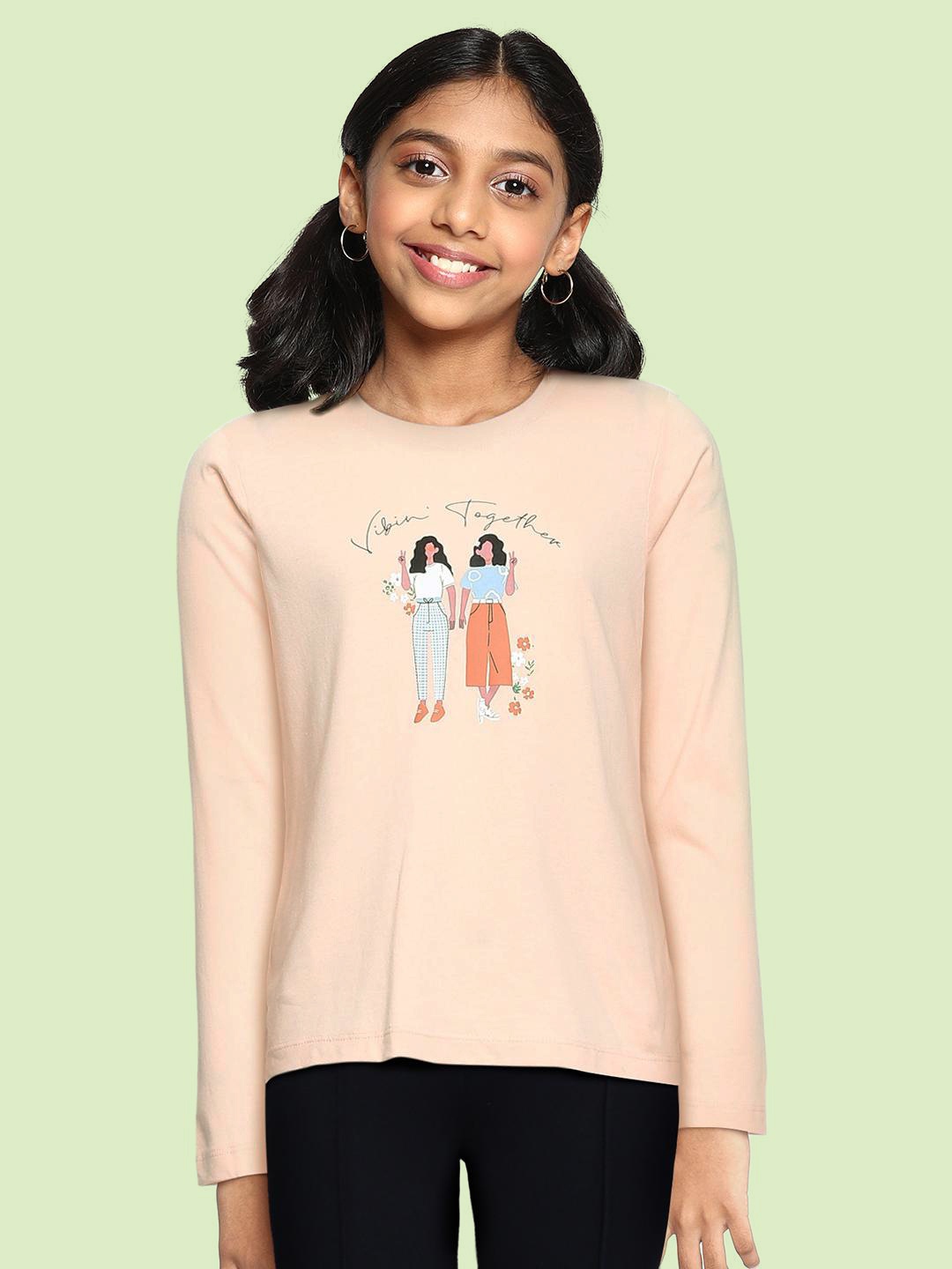 

AND Beige Printed Regular Top