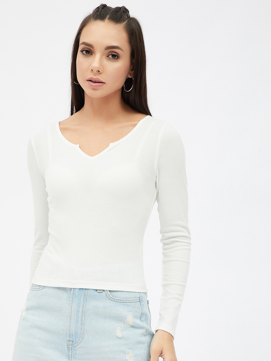 

Harpa White Fitted Top