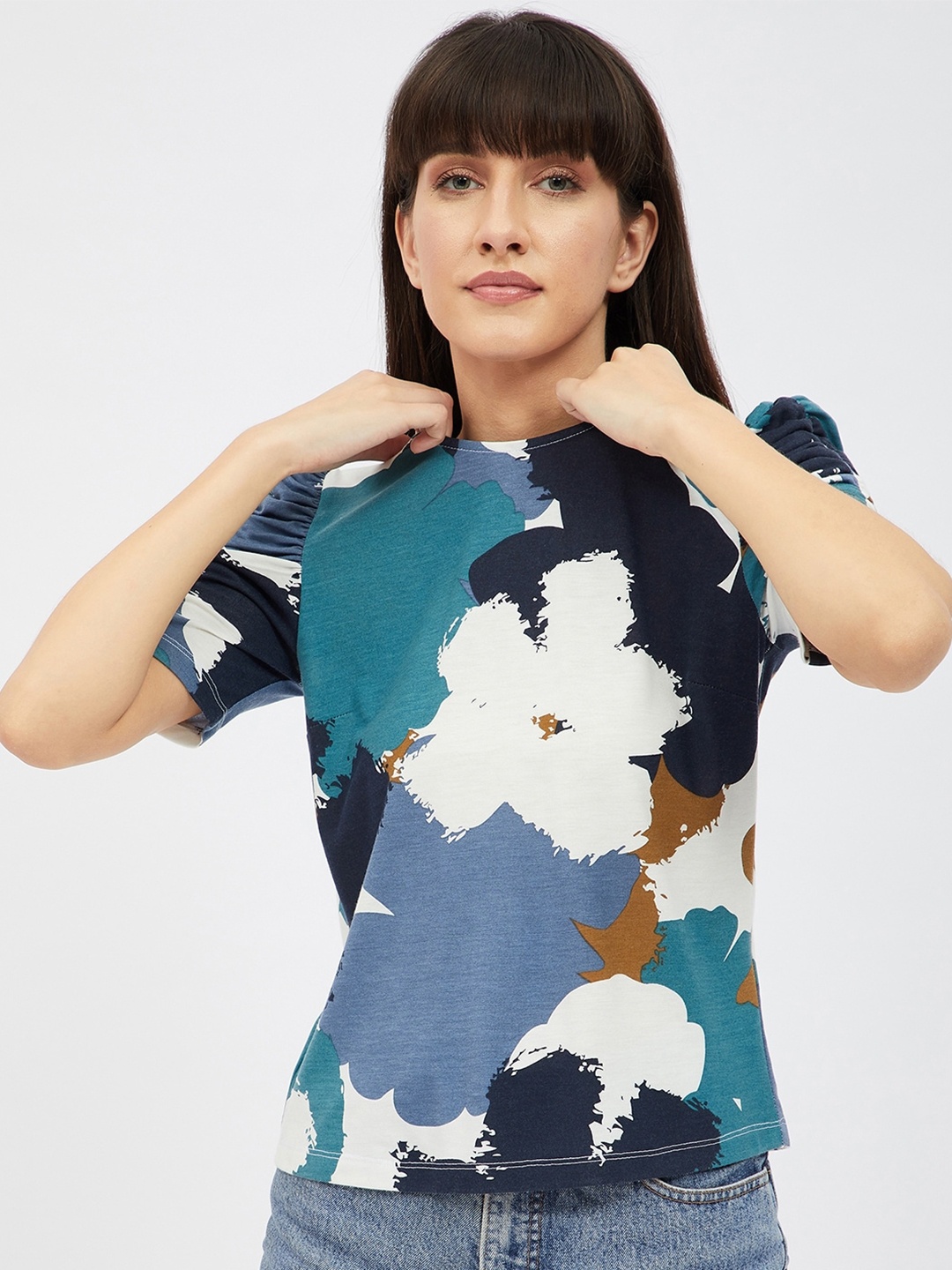 

Harpa Women Multicoloured Floral Printed Top, Multi