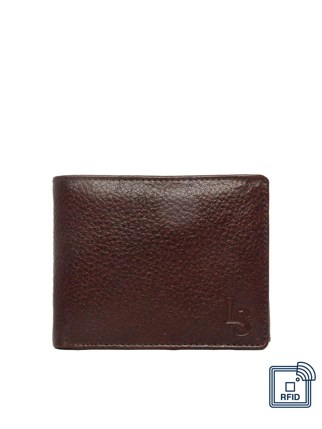 

LOUIS STITCH Men Brown Textured Leather Two Fold Wallet