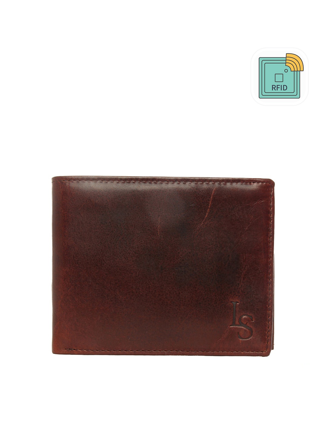 

LOUIS STITCH Men Rusted Brown Leather Two Fold Wallet