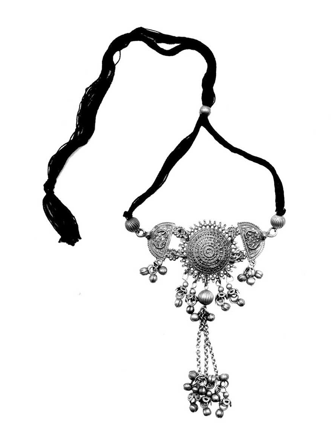 

TEEJH Oxidised Silver-Plated Dhanvika Jewellery Set
