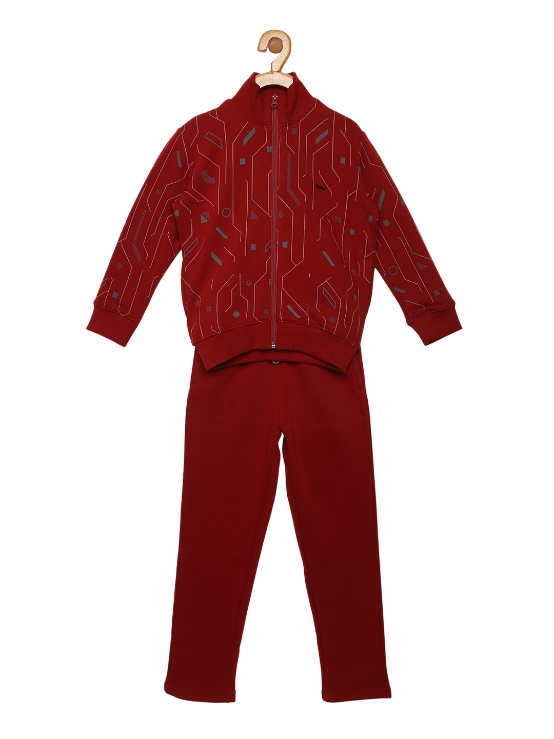 

Sweet Dreams Boys Rust & Grey Geometric Printed Tracksuit