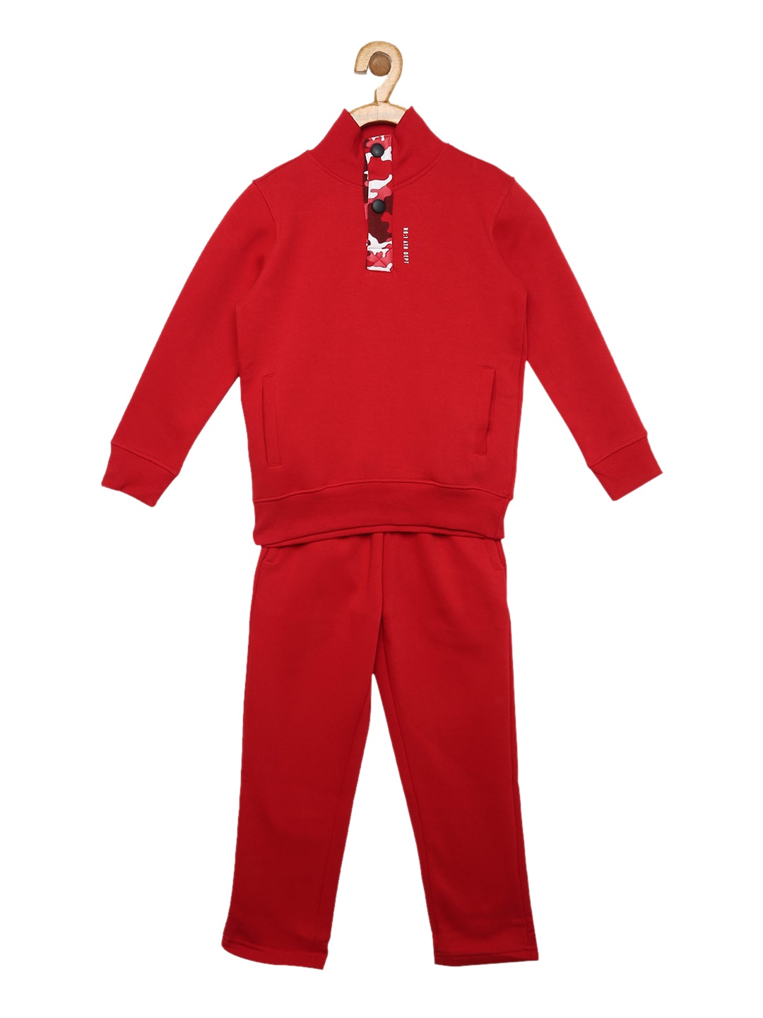 

Sweet Dreams Boys Red Solid Tracksuit