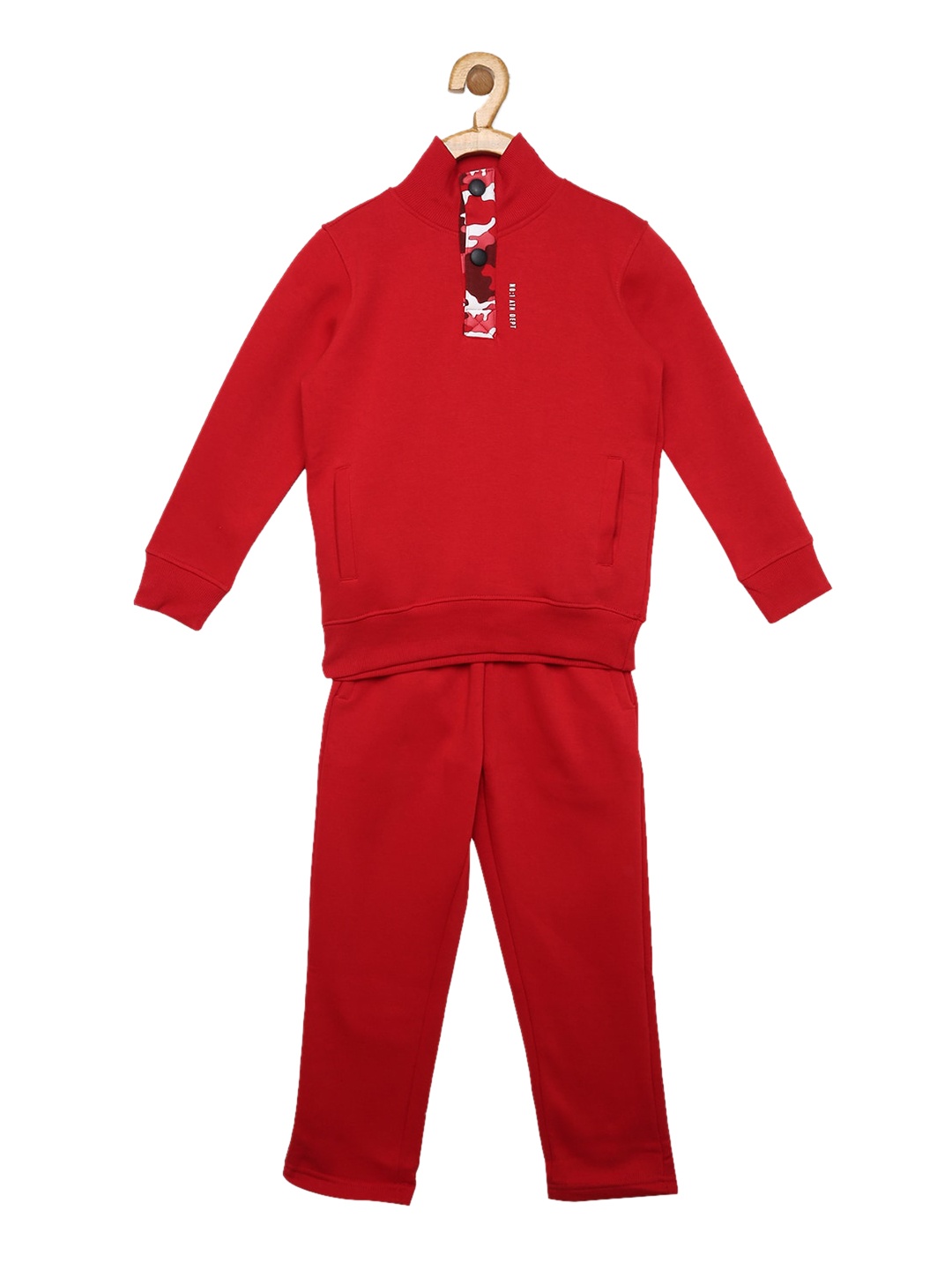 

Sweet Dreams Boys Red Solid Tracksuit