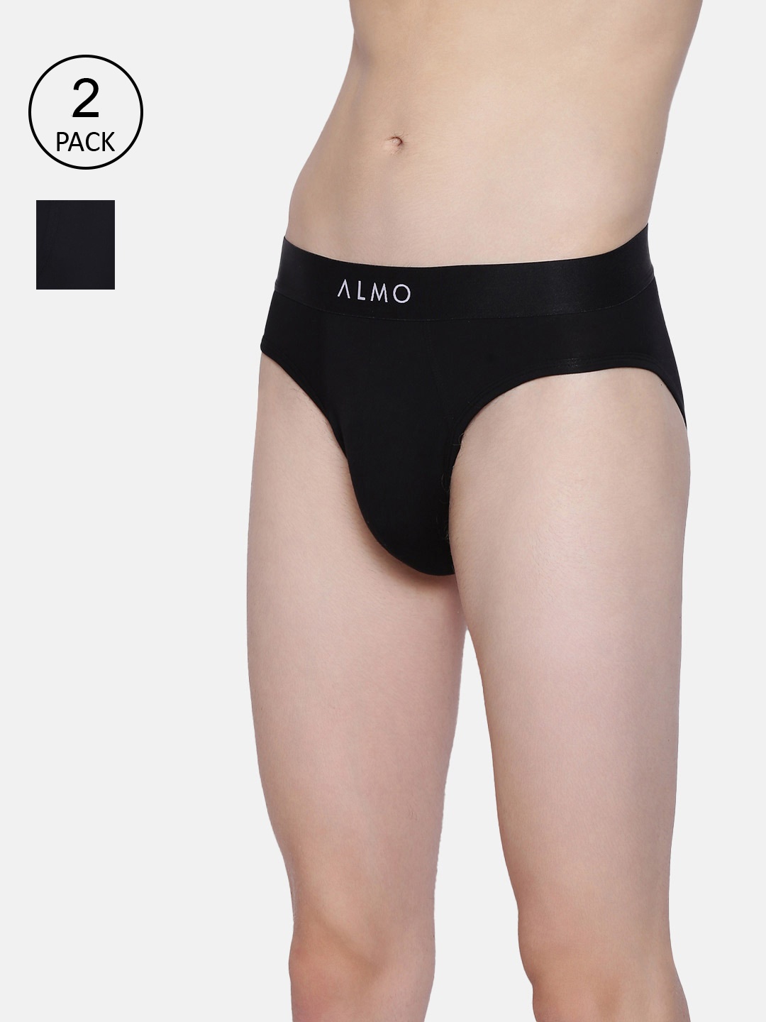 

Almo Wear Men Pack Of 2 Solid Briefs, Na